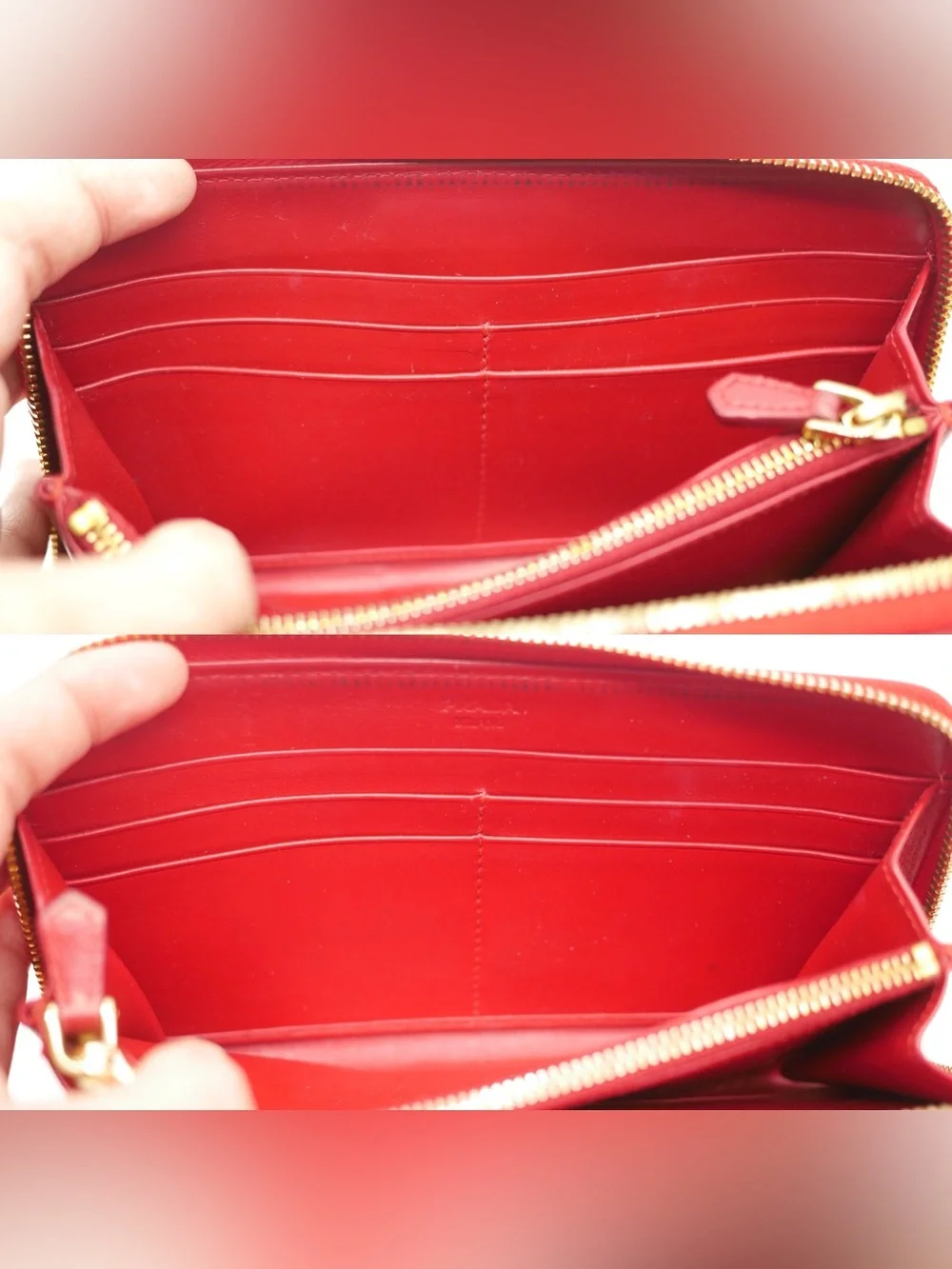 🍓PRADA Saffiano Red Wallet